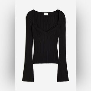 H&M Black Rib-Knit Sweater
